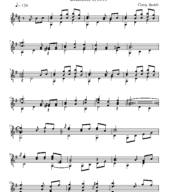 Guitar Solo #047 in G Major Page_1