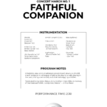 "Faithful Companion" concert march score and parts by Arthur Breur