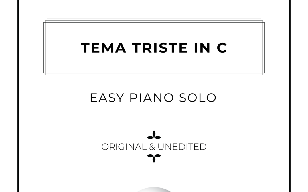 Tema Triste in C - Easy Piano Solo Sheet Music - Arthur Breur