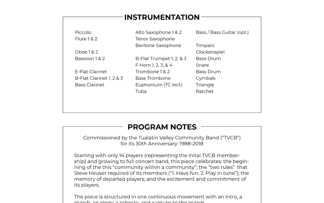 Tuesday Night Overture - Concert Band score and parts by Arthur Breur