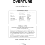 Tuesday Night Overture - Concert Band score and parts by Arthur Breur