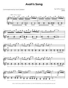 Avah's Song - Piano Solo - Page 1