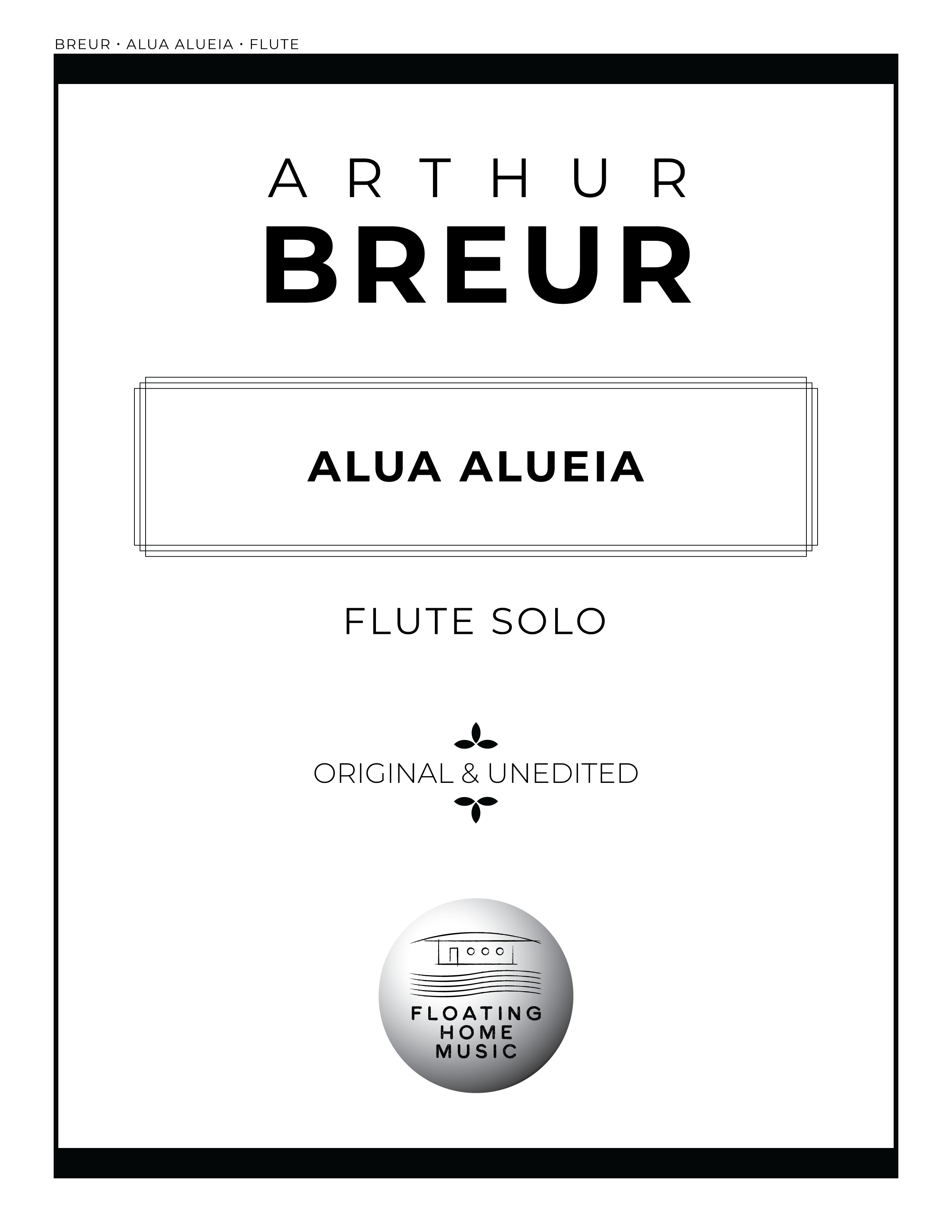 Alua Alueia (Flute Solo) - composed by Arthur Breur - Sheet Music Cover Image
